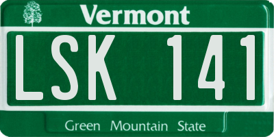 VT license plate LSK141