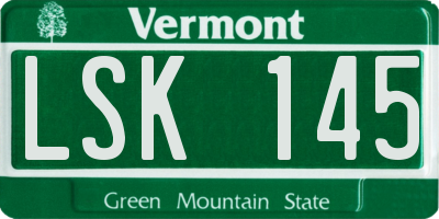 VT license plate LSK145