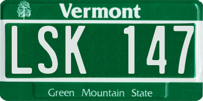 VT license plate LSK147