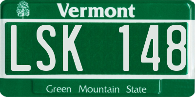 VT license plate LSK148