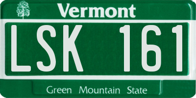 VT license plate LSK161