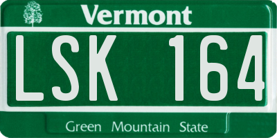 VT license plate LSK164