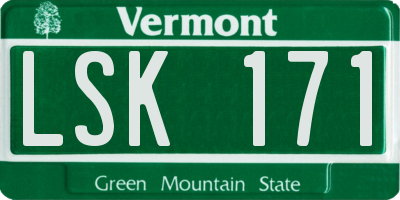 VT license plate LSK171