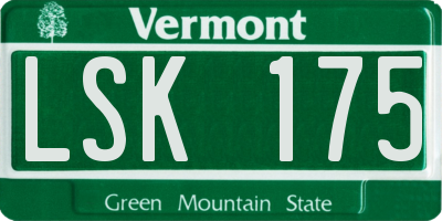 VT license plate LSK175