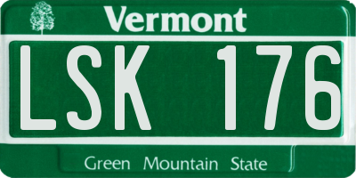 VT license plate LSK176