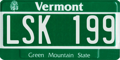 VT license plate LSK199