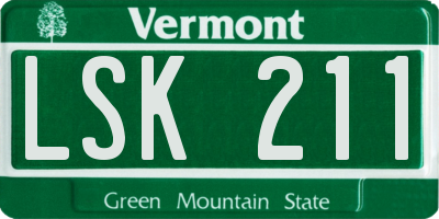 VT license plate LSK211