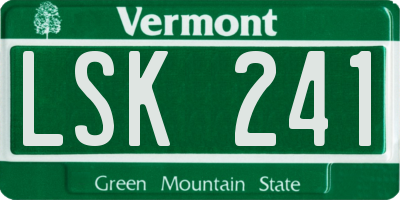 VT license plate LSK241