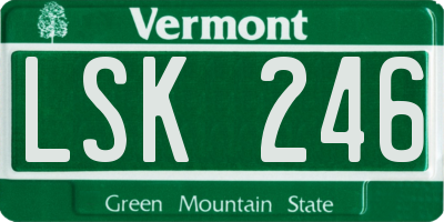 VT license plate LSK246