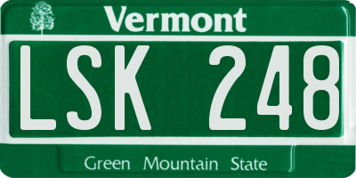 VT license plate LSK248
