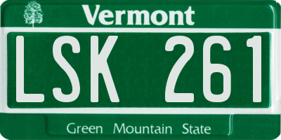 VT license plate LSK261