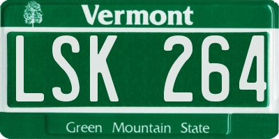 VT license plate LSK264