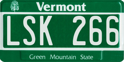 VT license plate LSK266