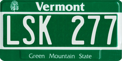 VT license plate LSK277