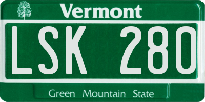VT license plate LSK280