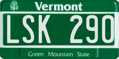 VT license plate LSK290