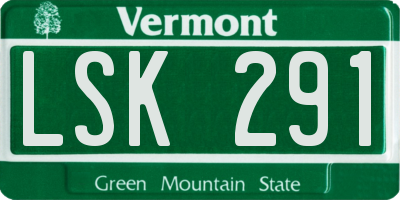 VT license plate LSK291