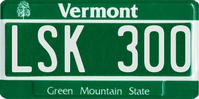 VT license plate LSK300