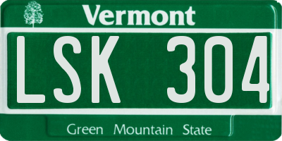 VT license plate LSK304
