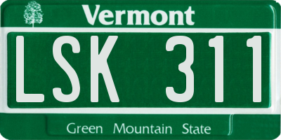 VT license plate LSK311
