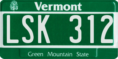 VT license plate LSK312
