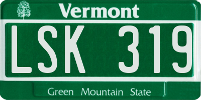 VT license plate LSK319