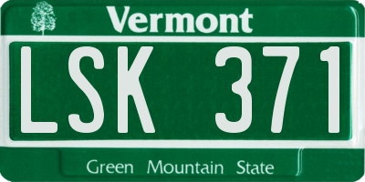 VT license plate LSK371