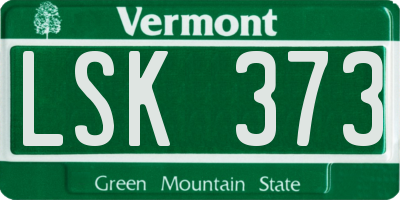 VT license plate LSK373