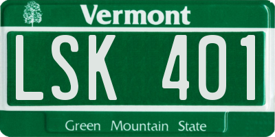 VT license plate LSK401