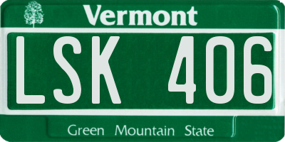 VT license plate LSK406
