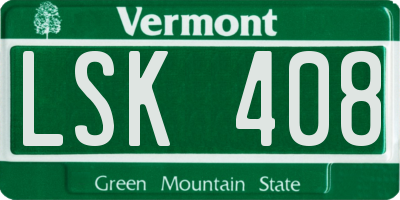 VT license plate LSK408