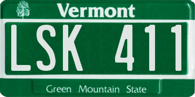 VT license plate LSK411