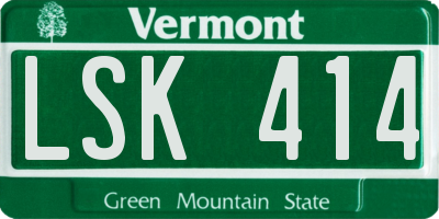 VT license plate LSK414