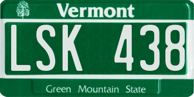 VT license plate LSK438