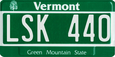 VT license plate LSK440