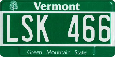 VT license plate LSK466