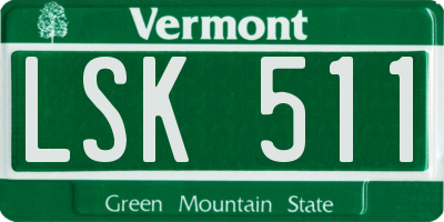 VT license plate LSK511