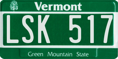VT license plate LSK517