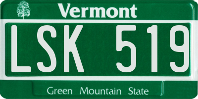 VT license plate LSK519