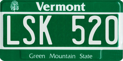 VT license plate LSK520