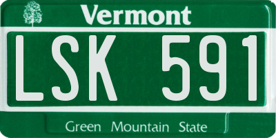 VT license plate LSK591