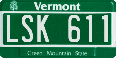 VT license plate LSK611