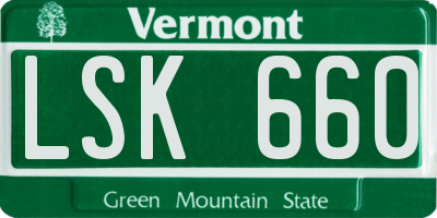 VT license plate LSK660