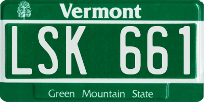 VT license plate LSK661