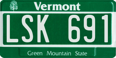 VT license plate LSK691