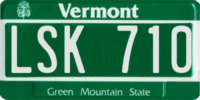 VT license plate LSK710