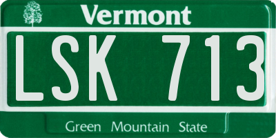 VT license plate LSK713