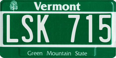 VT license plate LSK715