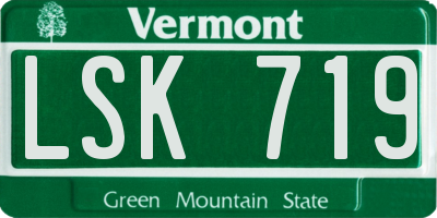 VT license plate LSK719