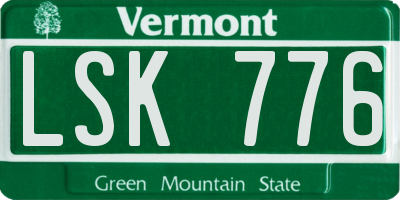 VT license plate LSK776